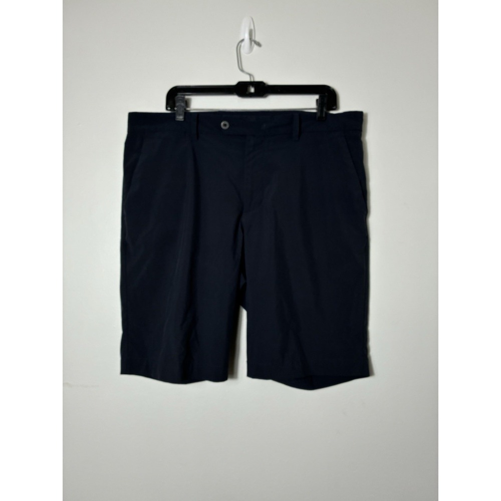 J.LINDEBERG Men's Golf Shorts Navy Blue Sz 38 10" Inseam Preppy Performance